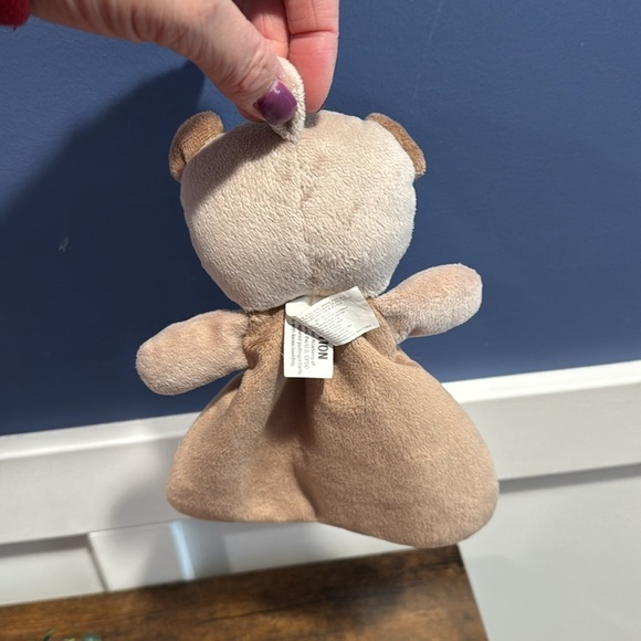 Lovespun Baby Security Blanket Lovey Plush Teddy Bear Brown White Love Spun Flat - Picture 3 of 6